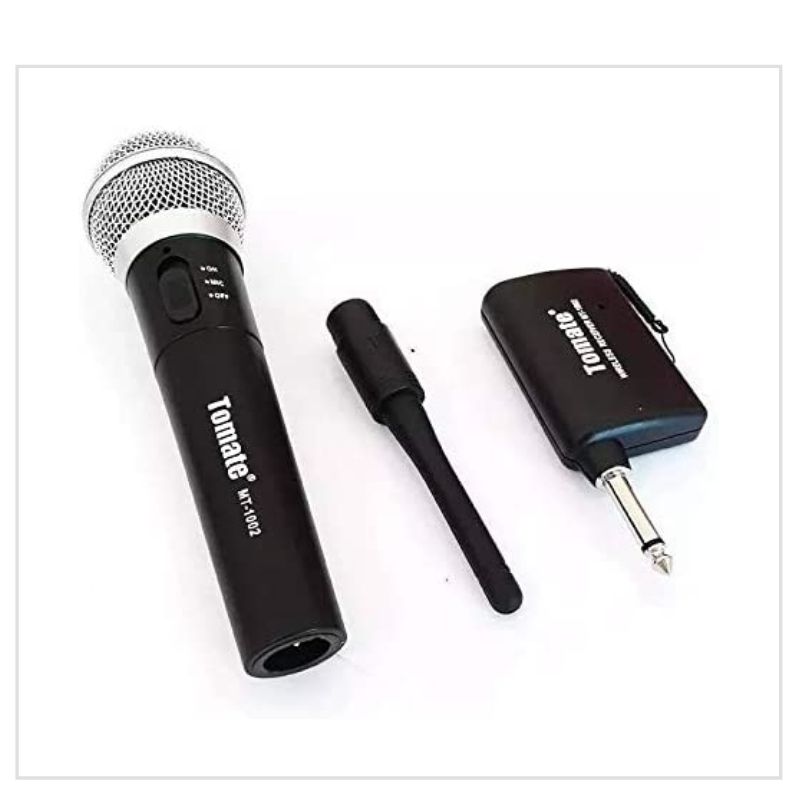 Microfone Sem Fio Profissional Mt-1002 - Tomate