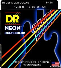 Corda para Baixo Neon Multi-Color NMCB-45 4 Cordas - DR Strings