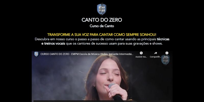 Aula de Canto - O Melhor Curso de Canto Online [2023] - Cantar e Cantar